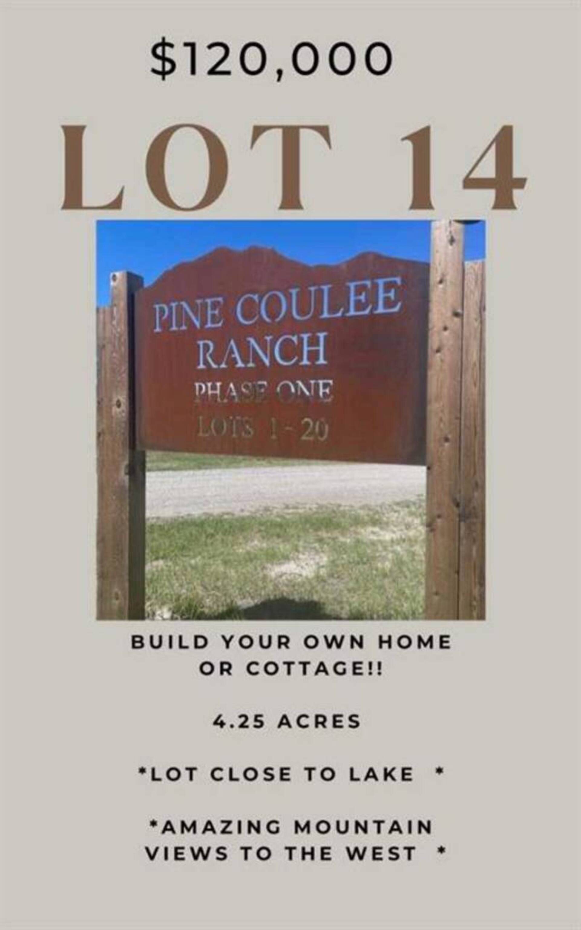 Lot 14 Pine Coulee Ranch Rural Willow Creek
